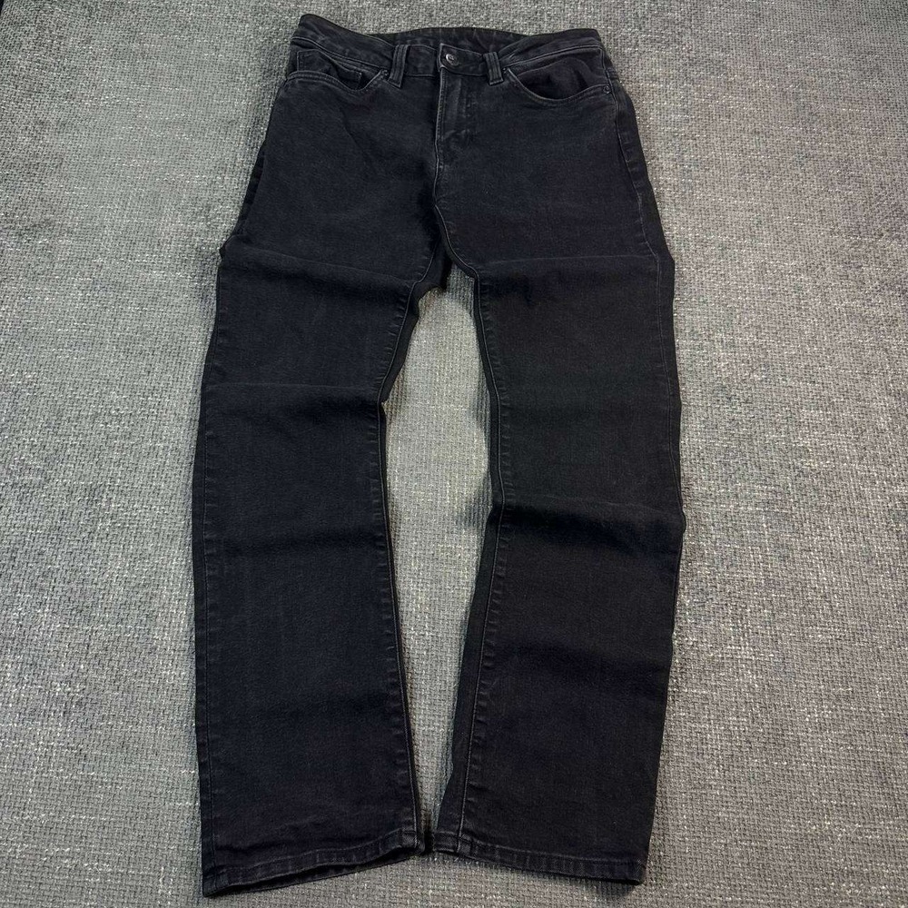 Jack & Jones Black Story Straight Leg Jeans Mens 31x31 Faded Black Streetwear